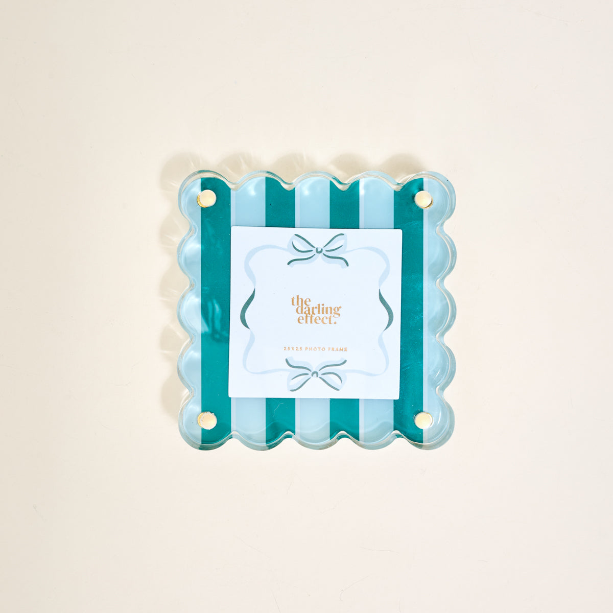 Little Moments Acrylic Frame | Sicily Stripes Teal