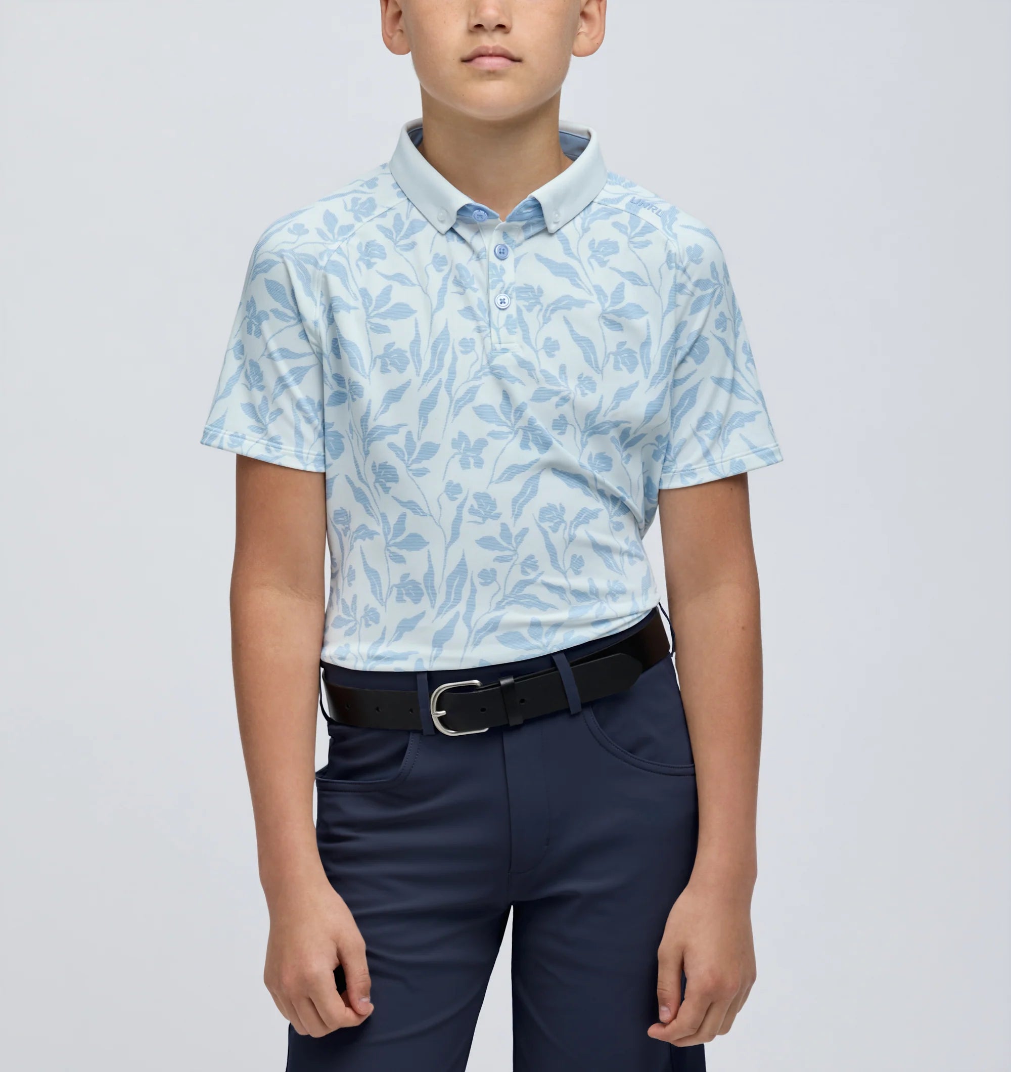Youth UNRL Drift Polo | White/Blue