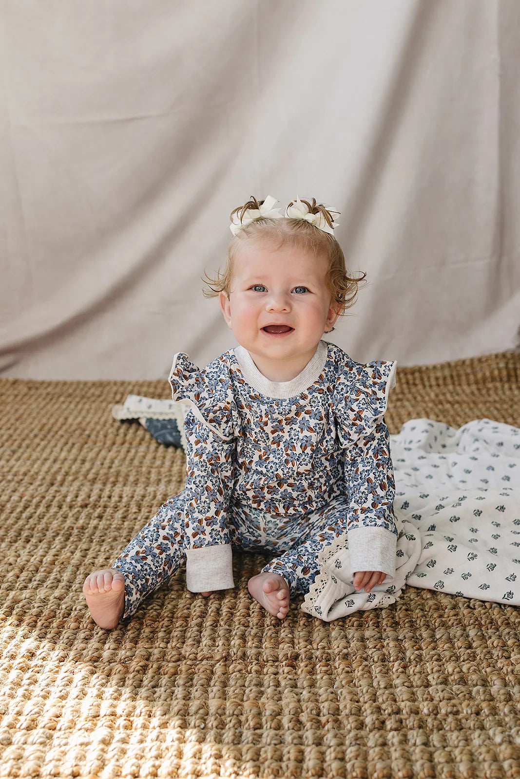 Ruffle French Terry Set | Blue Meadow