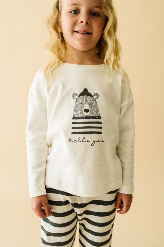 
                      
                        Organic Long Sleeve Tee & Pant Set | Hello You
                      
                    