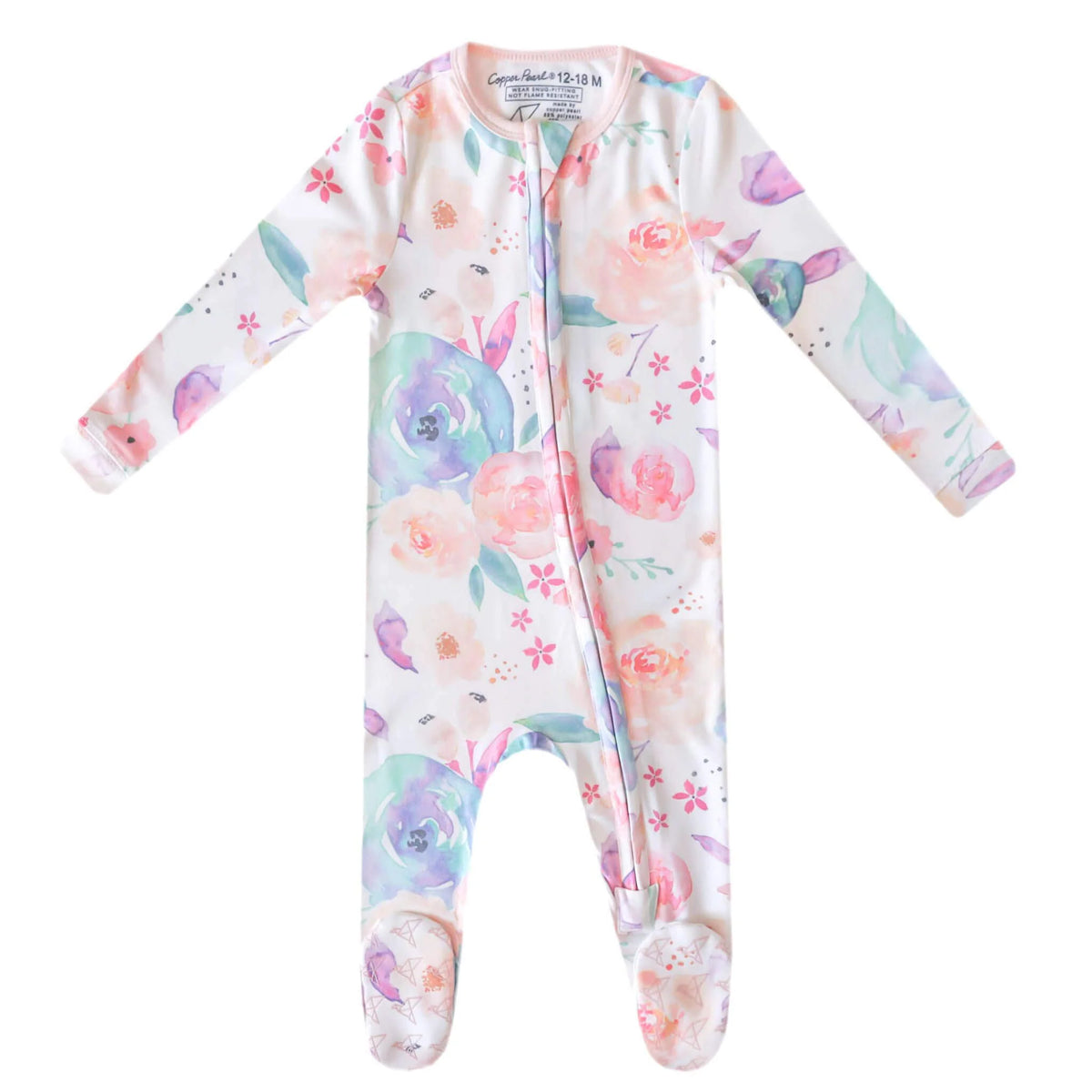 Copper Pearl Zip Up Footie | Bloom