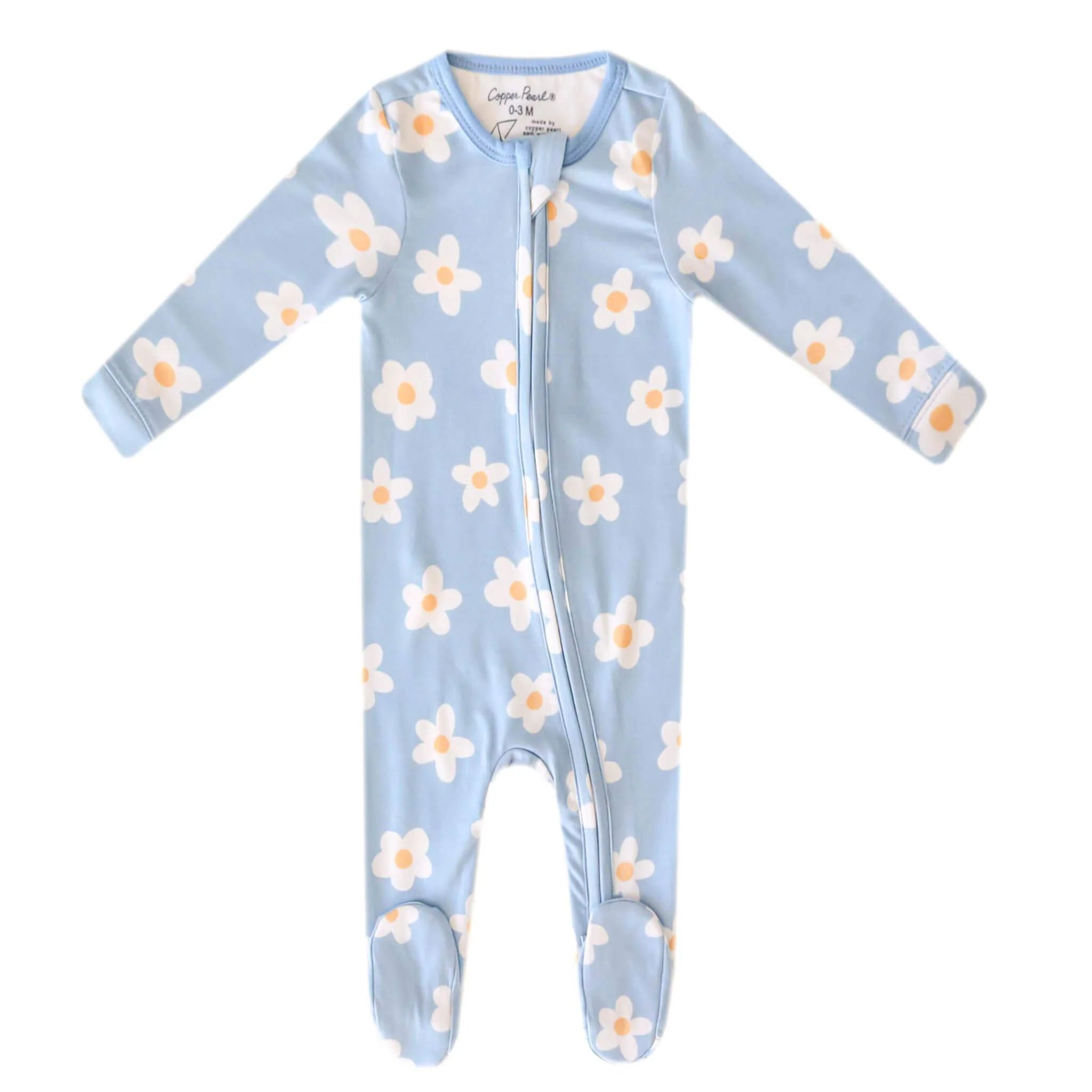 Copper Pearl Zip Up Footie | Della