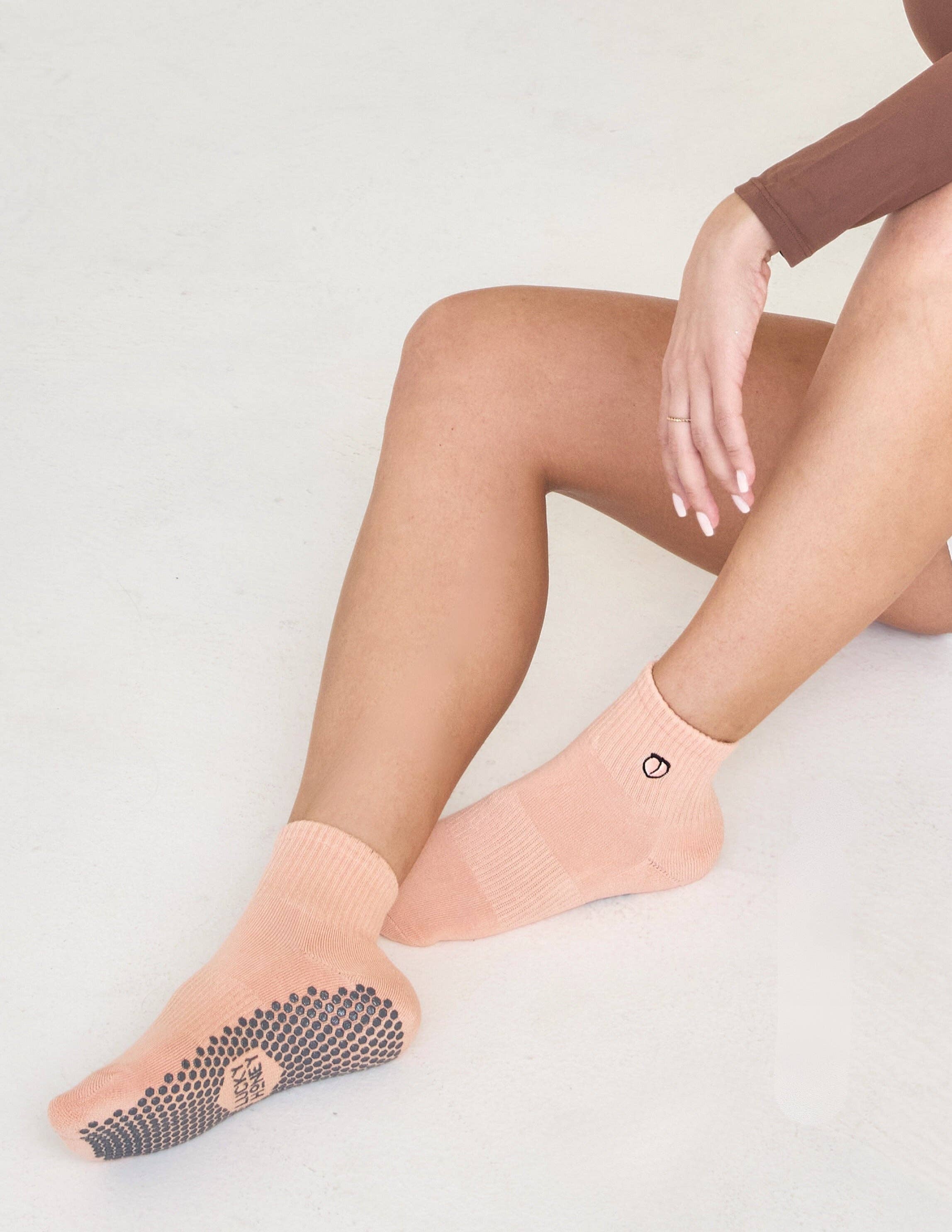 The Harlow Grip Sock | Peach