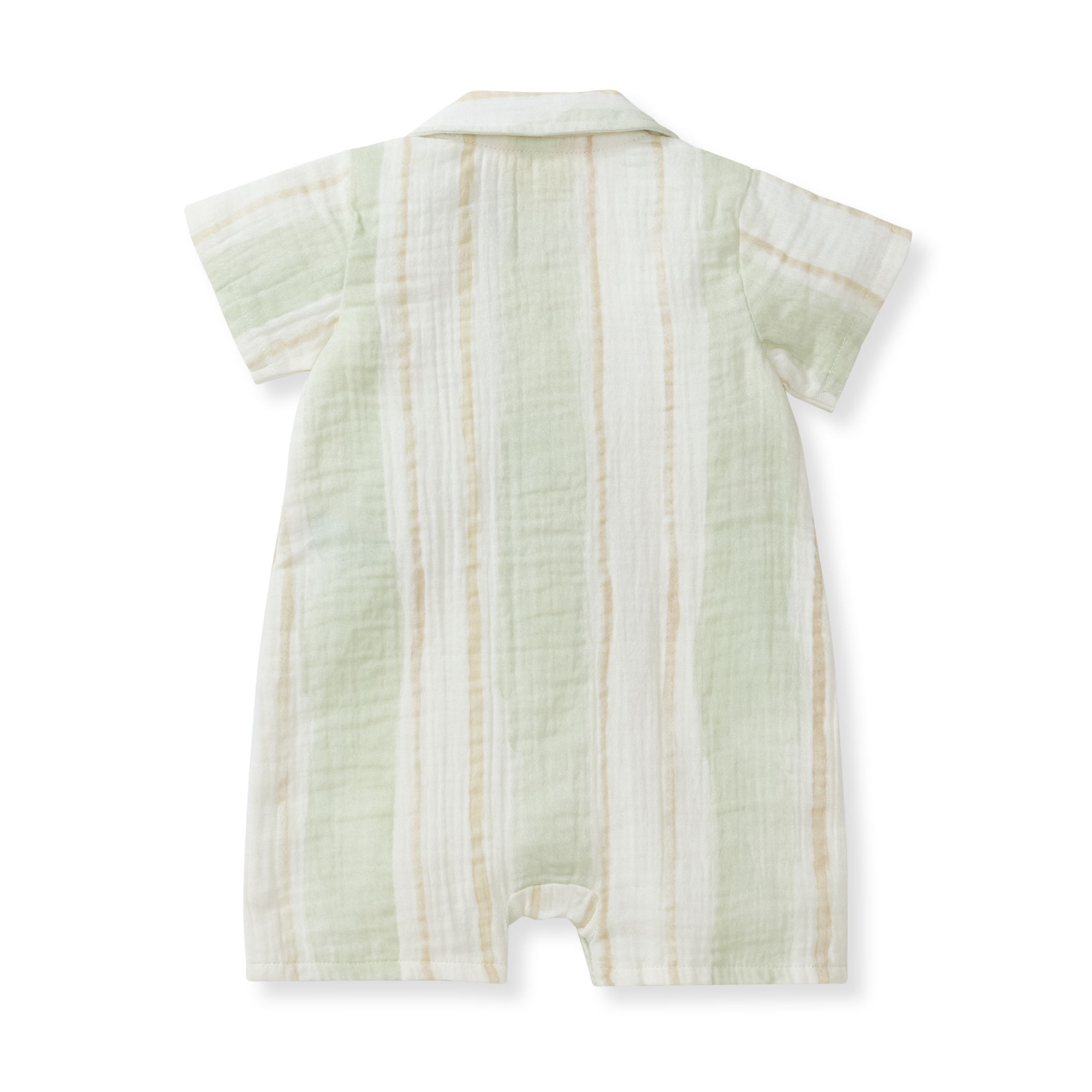 Pacific Stripe Baby Boy Romper | Green