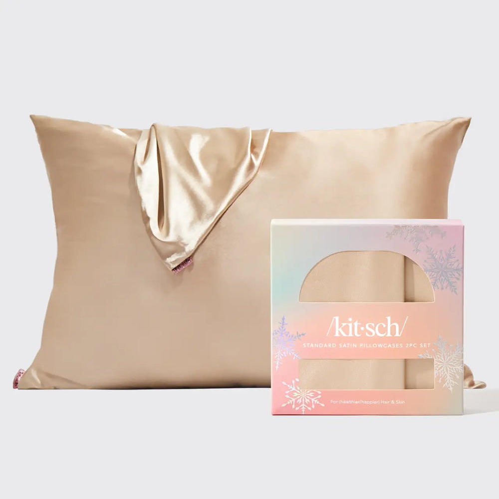 Kitsch Holiday Standard Pillowcase 2pc | Champagne