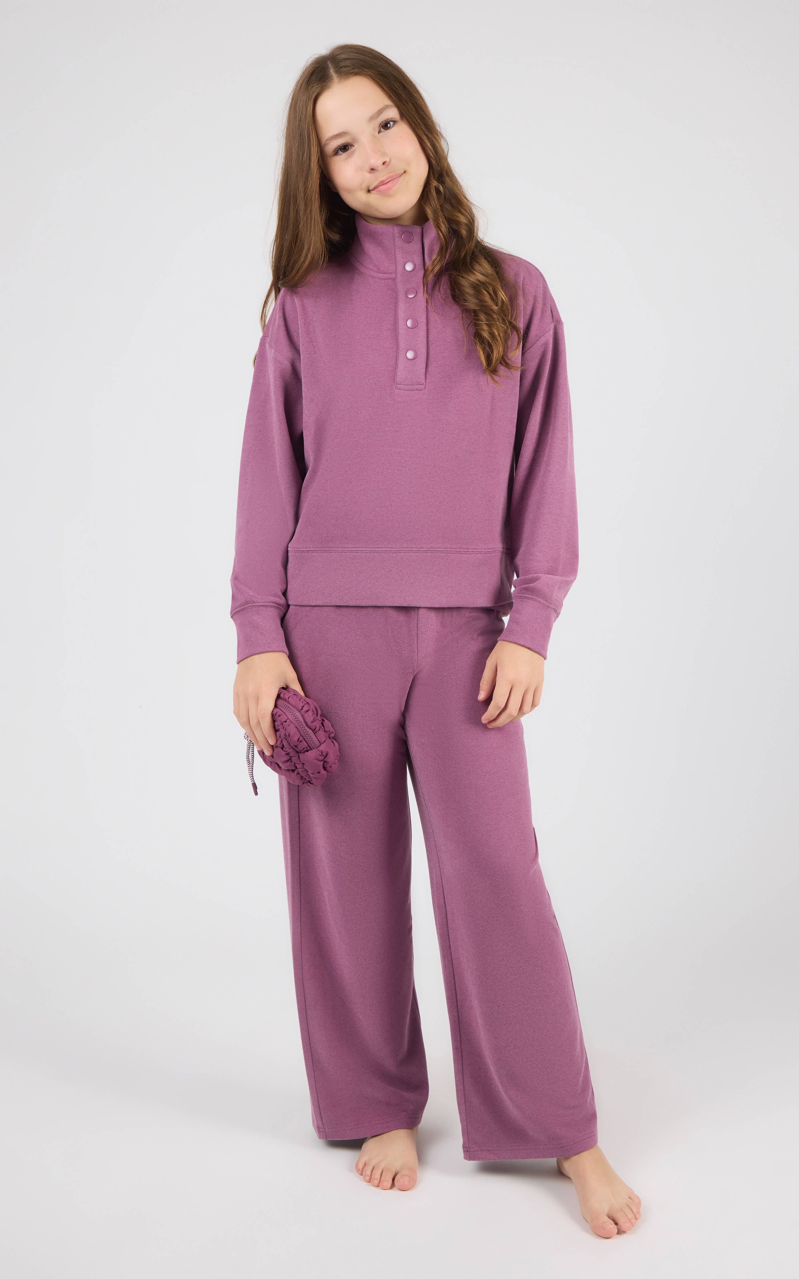 Tween Girls Mock Neck Pullover Set | Berry Conserve