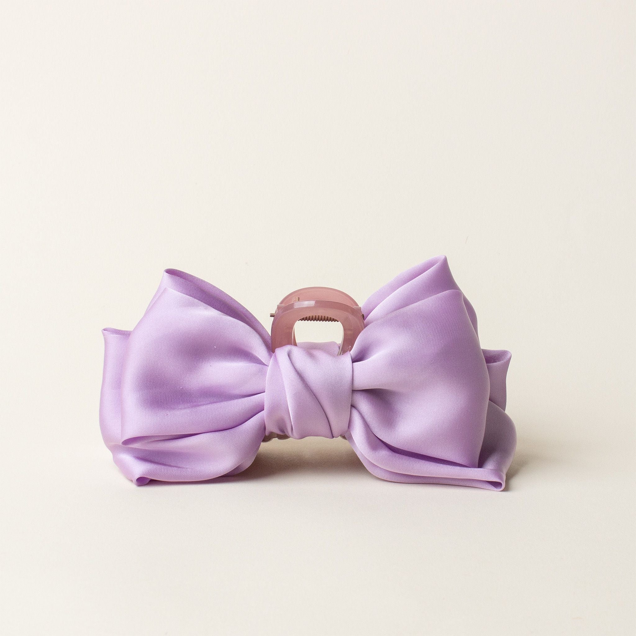 Satin Bow Claw Clip | Lilac