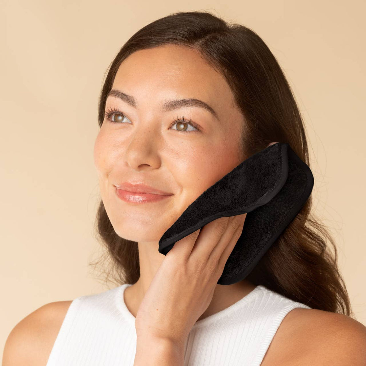 Microfiber Face Towels 3pc Set | Black