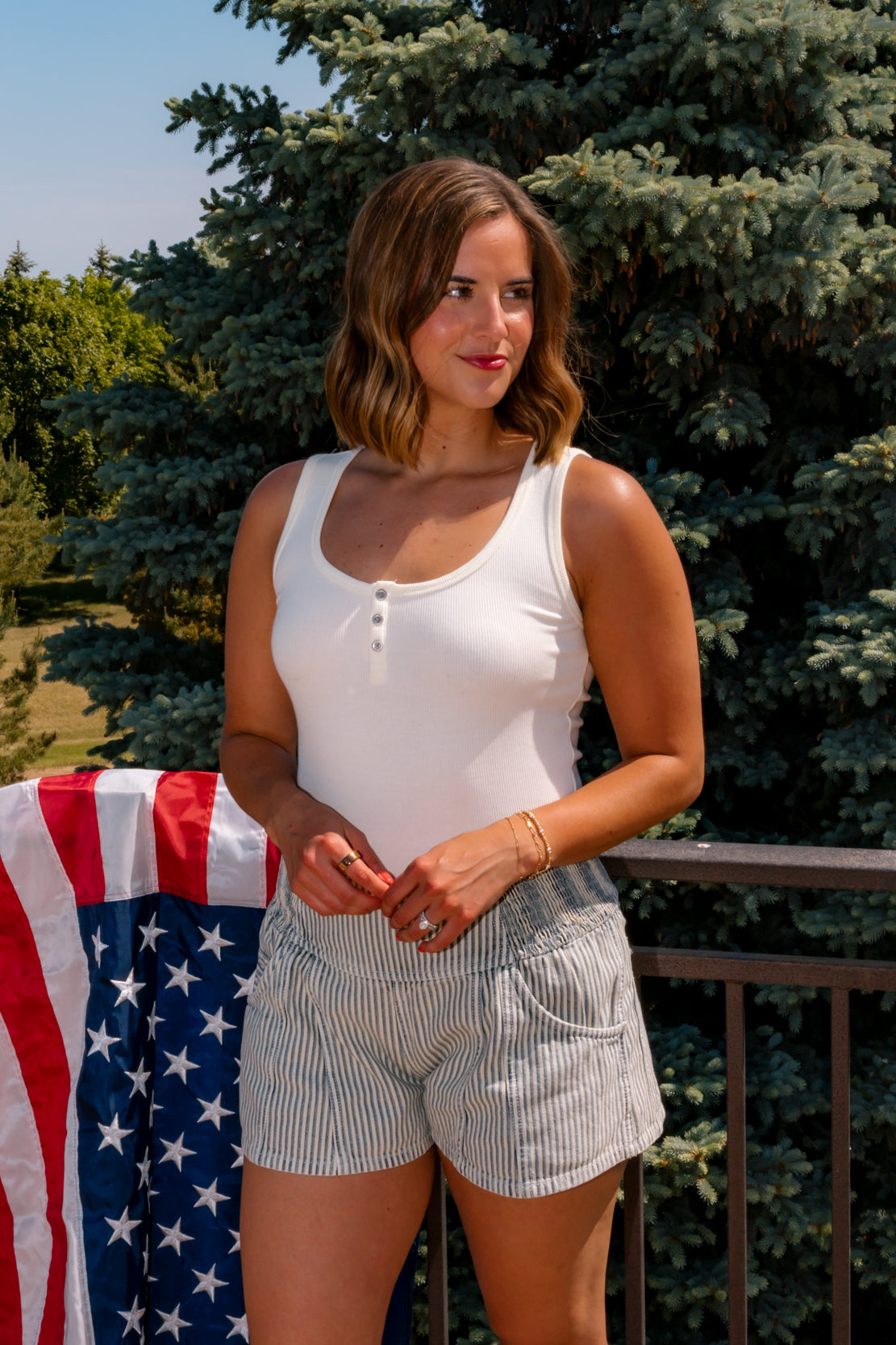 Piper Ribbed Tank Top | Cream