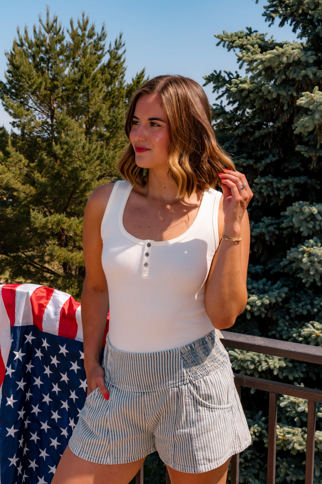 Piper Ribbed Tank Top | Cream