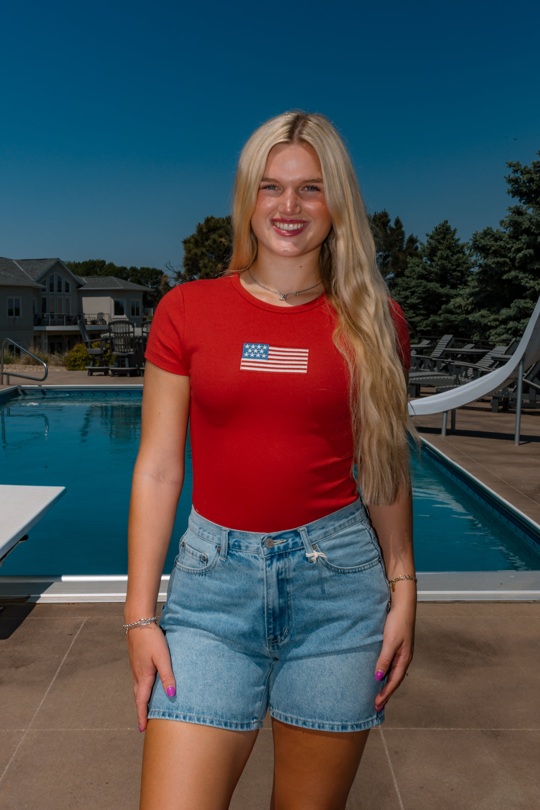 American Flag T-Shirt | Red