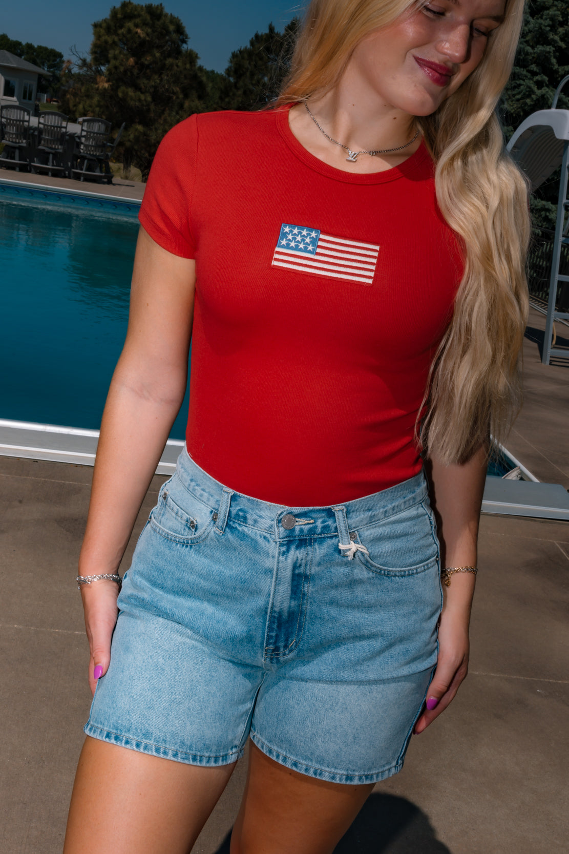 American Flag T-Shirt | Red