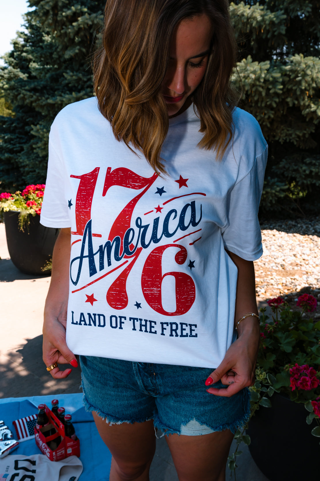 Land Of The Free Tee | White