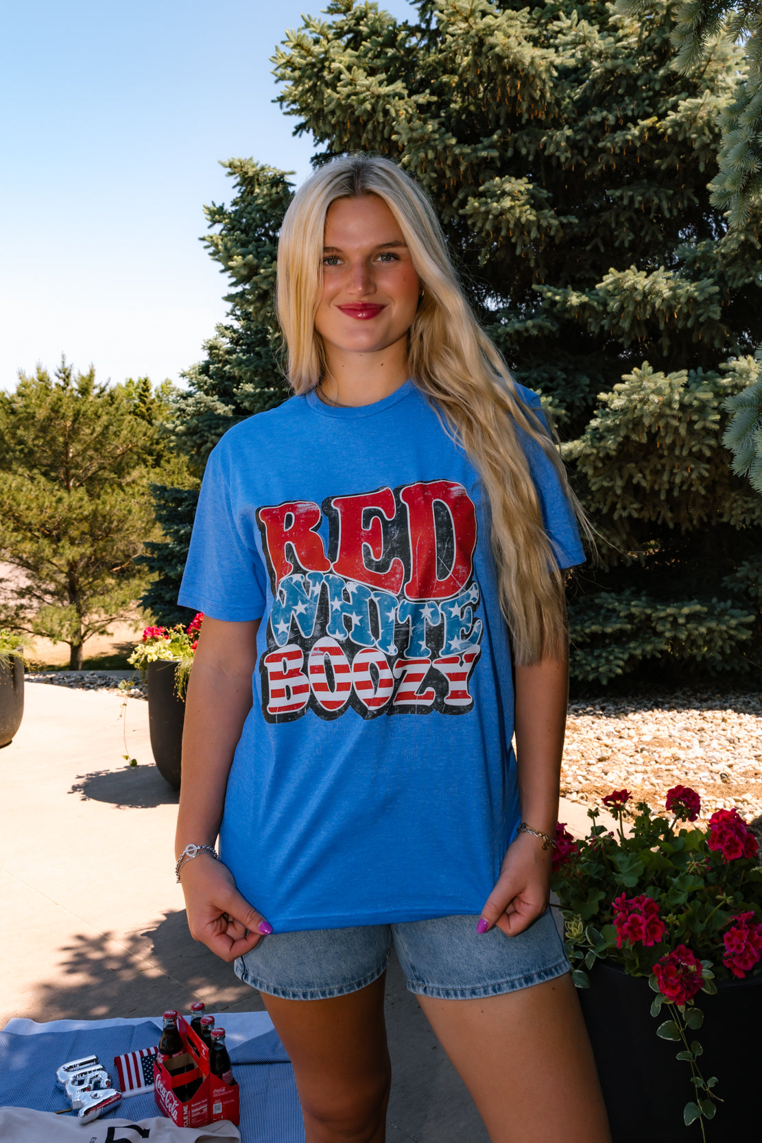 Red White & Boozy Tee | Blue