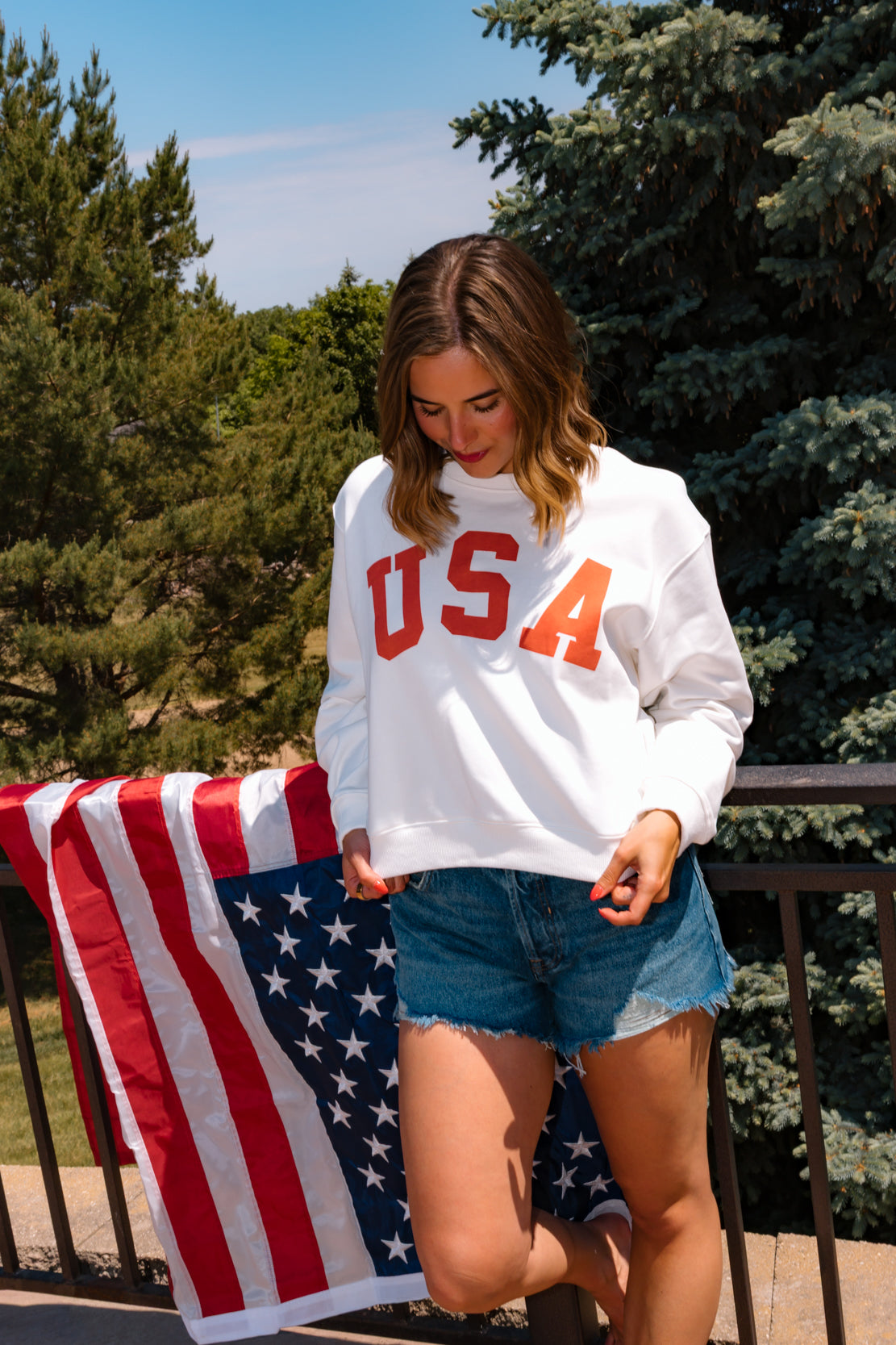 Everyday USA Pullover | White