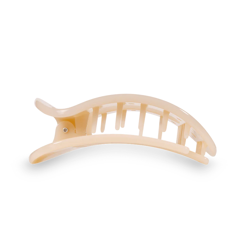 Flat Round Claw Clip | Almond Beige