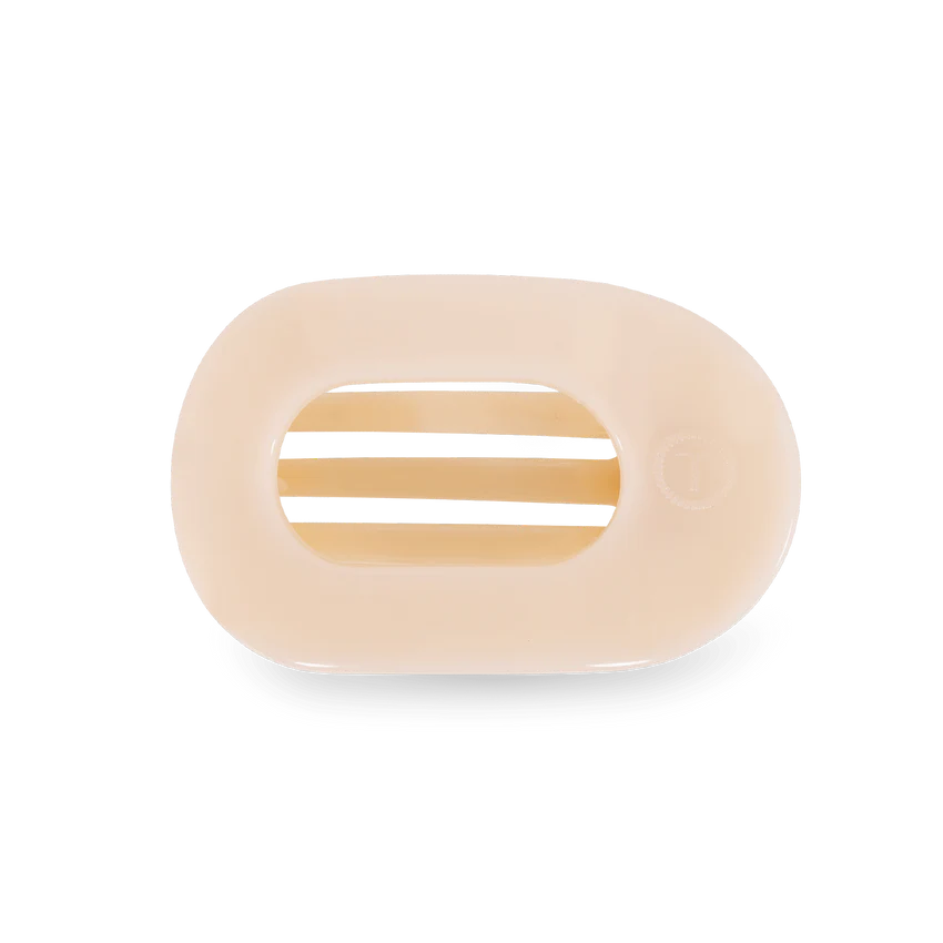 Flat Round Claw Clip | Almond Beige