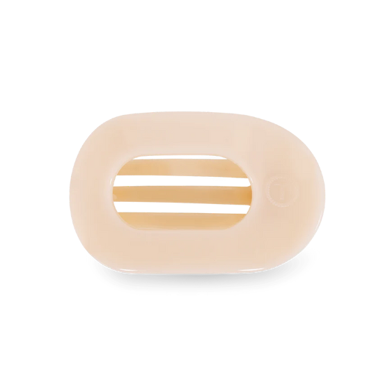 Flat Round Claw Clip | Almond Beige