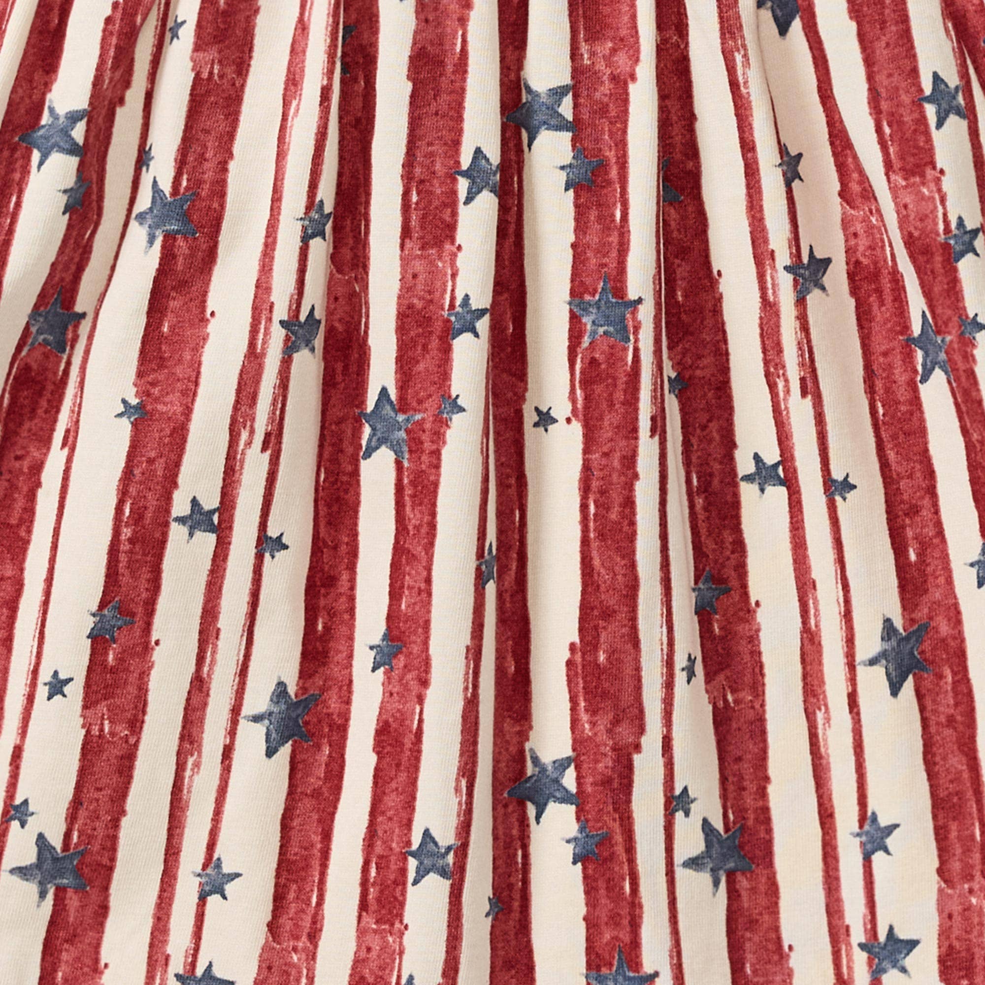 Stars & Stripes Organic Cotton Dress | Red