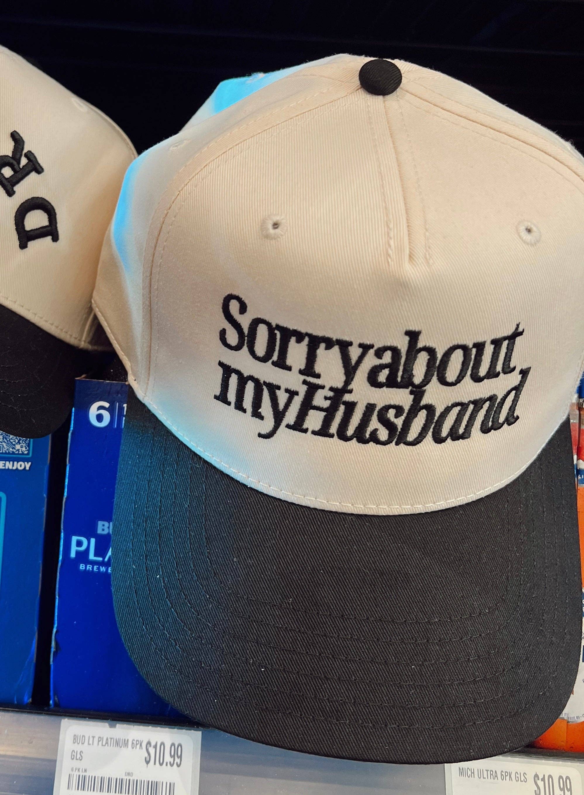 KENZKUSTOMZ Sorry about my Husband Vintage Trucker Hat | Black