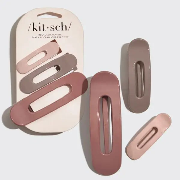 Flat Lay Claw Clip 3pc | Ultra Glossy Terracotta