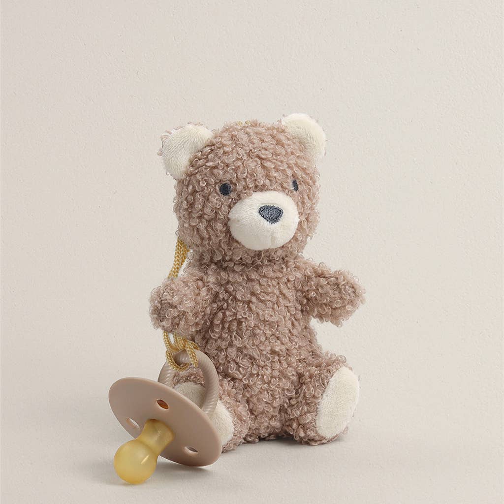 Bitzy Pal Natural Rubber Pacifier & Plush | Bear