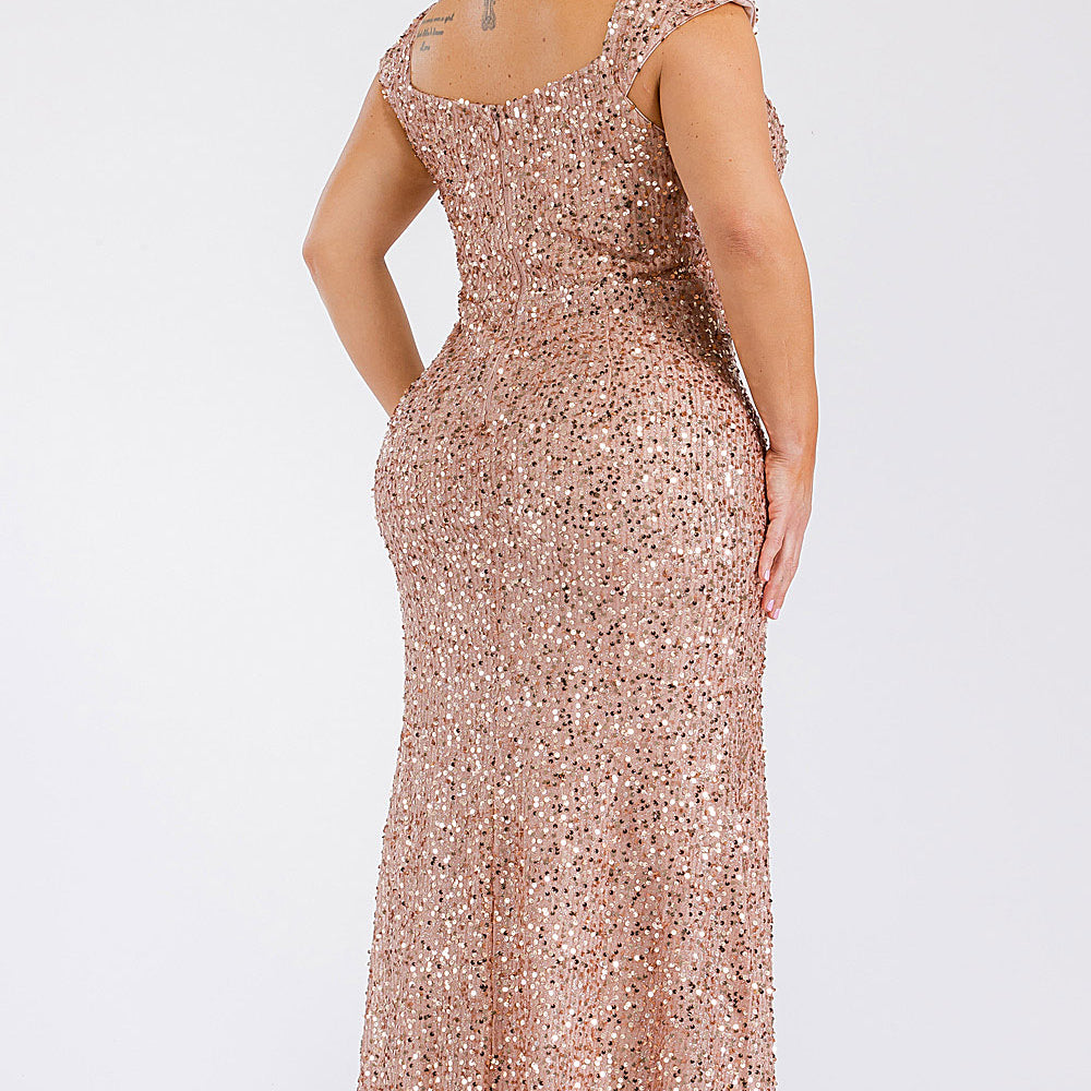 
                      
                        Prom Dress MF21442P | Mocha
                      
                    