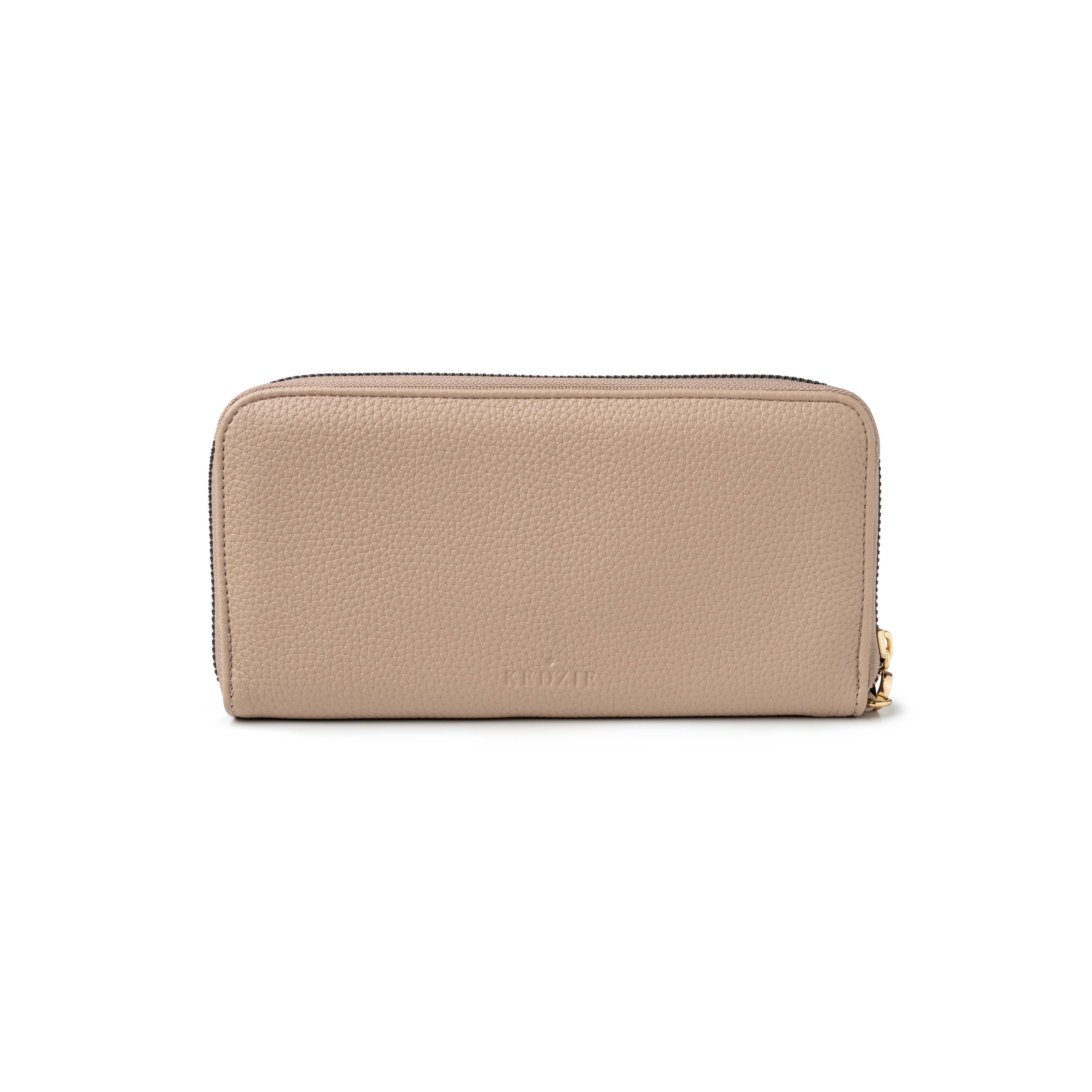 Kedzie Eclipse Zip-Around Clutch | Cream