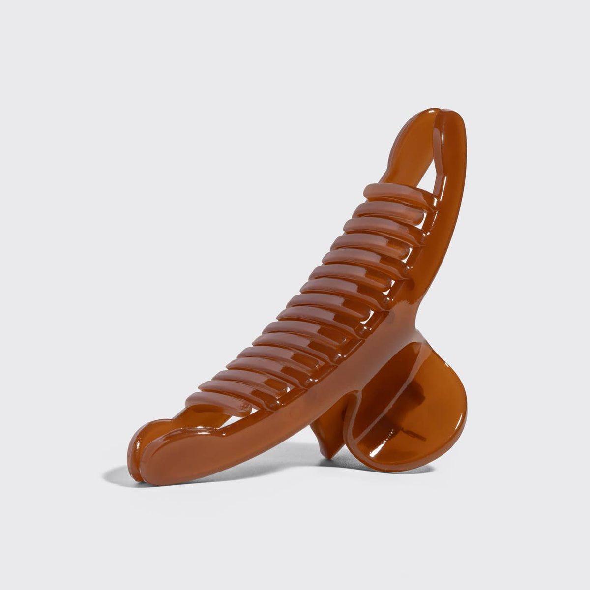Recycled Plastic Large Arched Clip | Mocha
