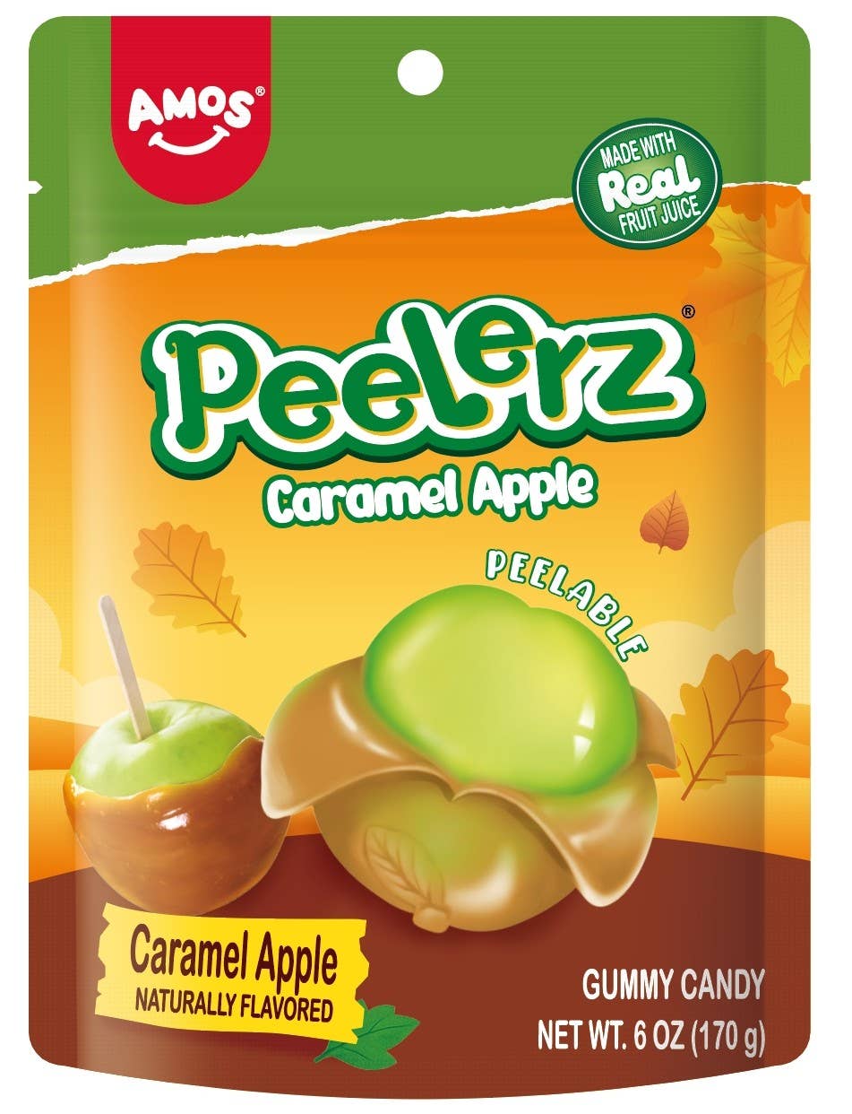 Amos Halloween Peelerz Gummy Caramel Apple 6oz.