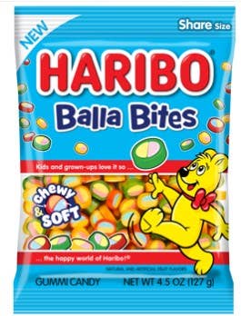 Haribo Balla Bites 4.5oz Peg Bag