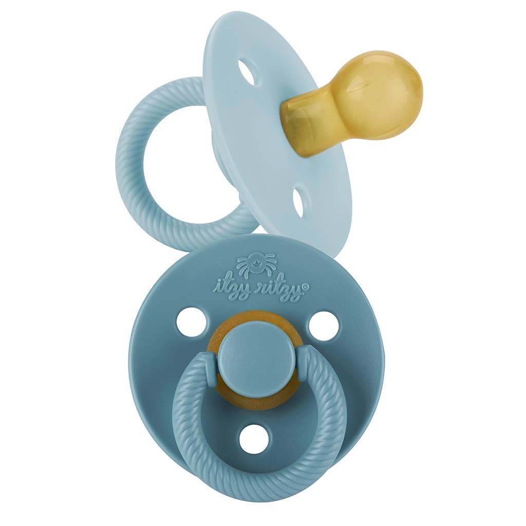 Itzy Soother™ Natural Rubber Paci Sets | Coconut + Toast