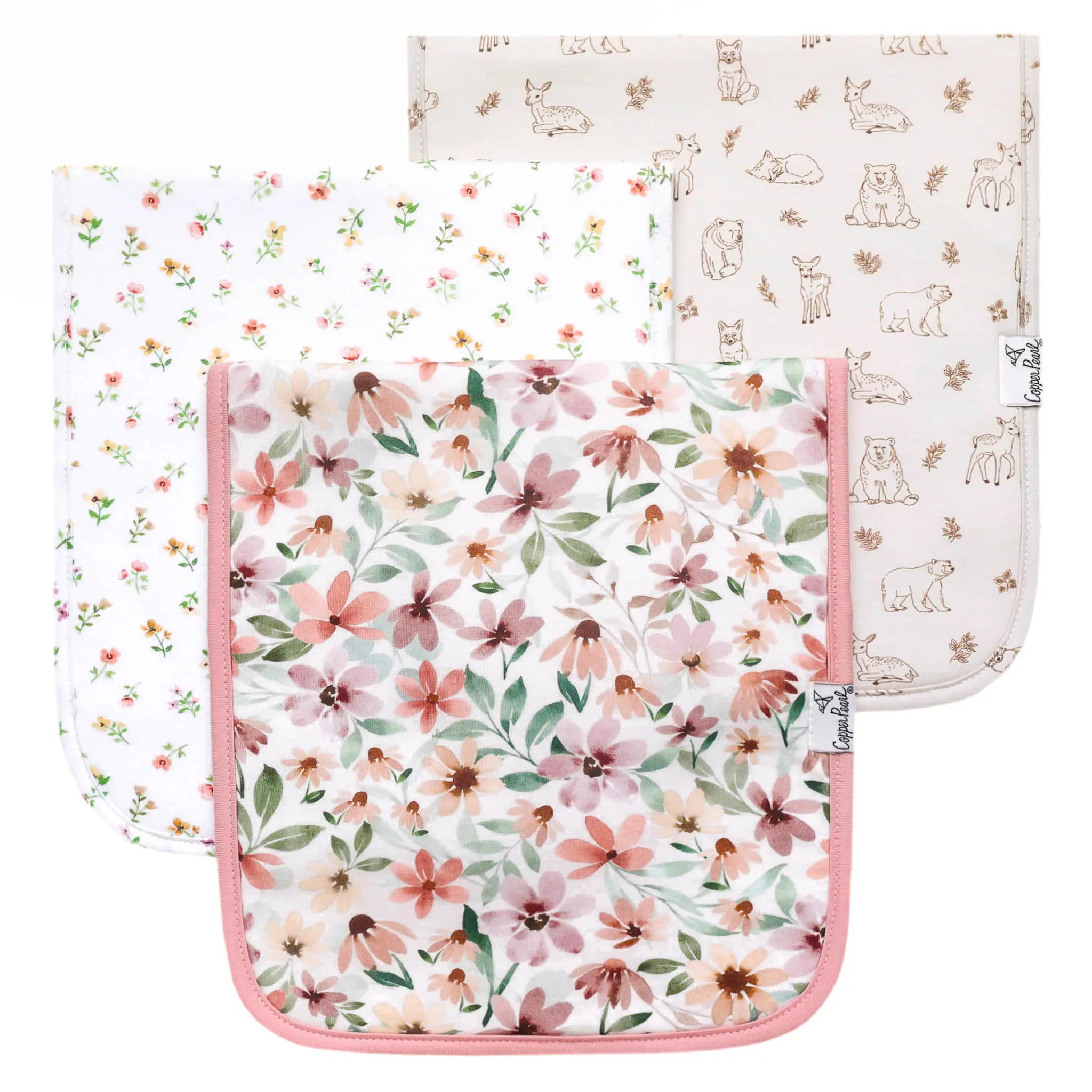 Copper Pearl Burp Cloth Set | Natalie