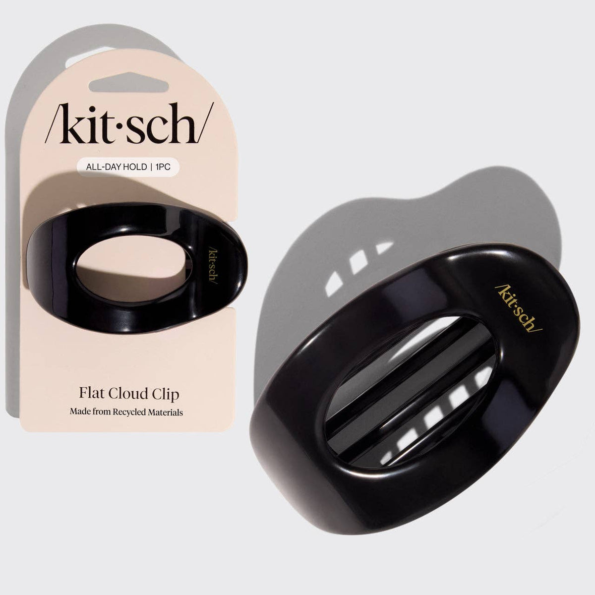 Black Flat Cloud Clip | Medium