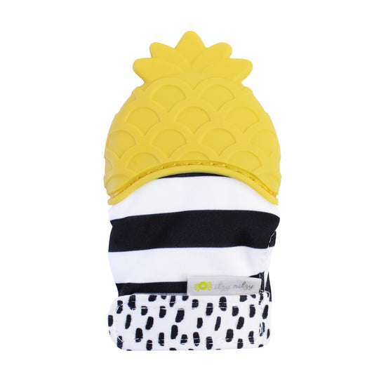 Itzy Mitt Silicone Teething Mitts | Pineapple
