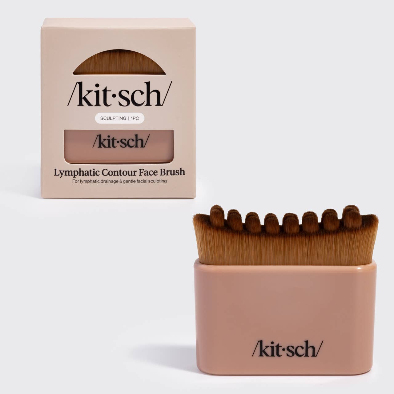 Kitsch Lymphatic Contour Face Brush | Terracotta