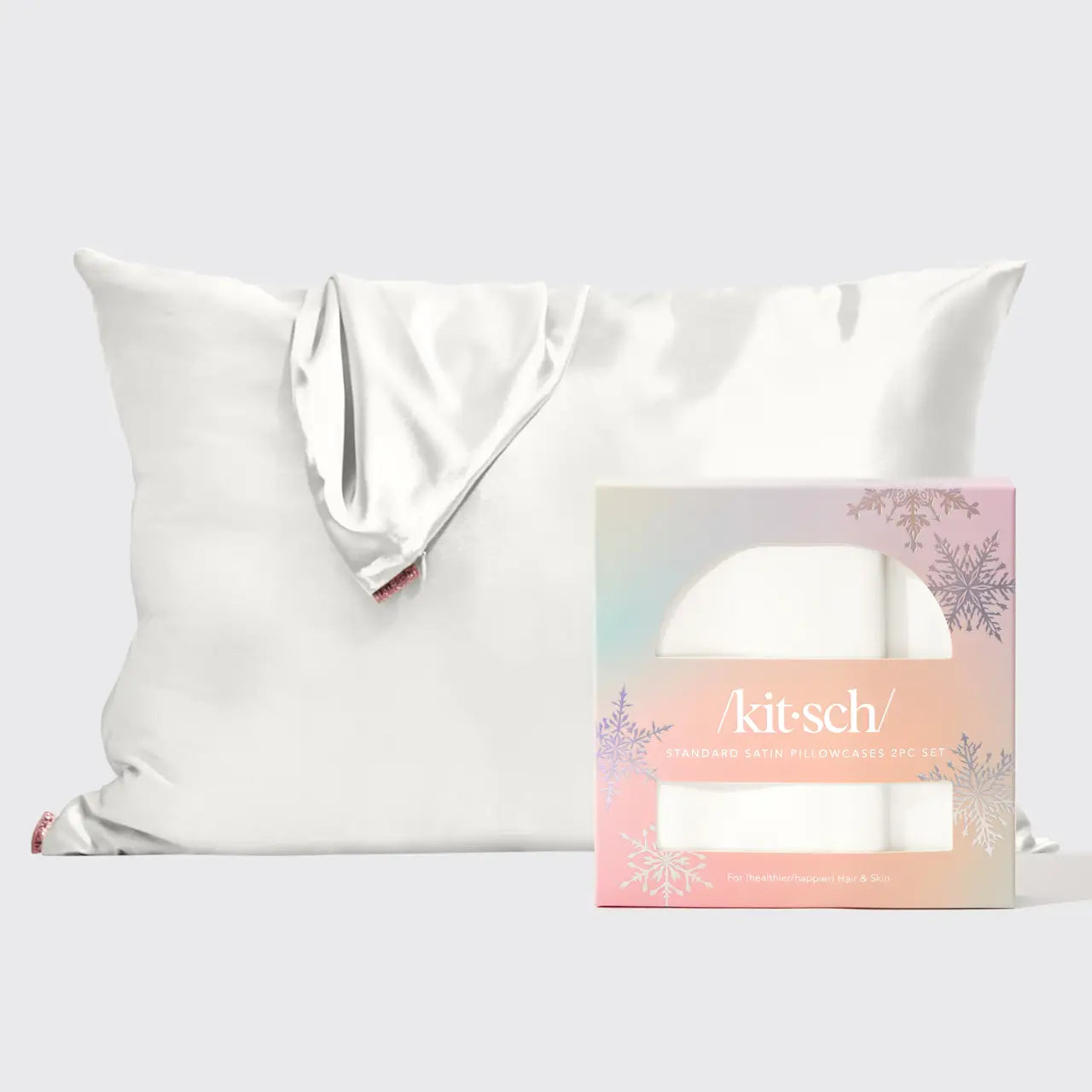 Kitsch Holiday Standard Pillowcase 2pc | Ivory