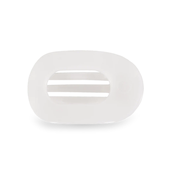 Flat Round Claw Clip | Coconut White