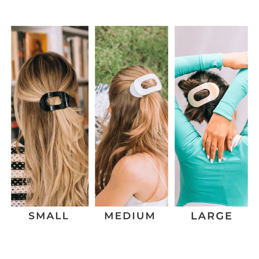 Flat Round Claw Clip | Coconut White