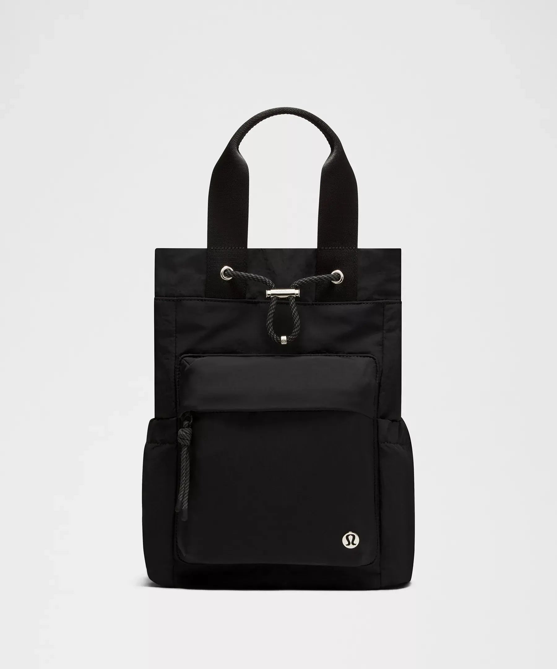 Women's Convertible Drawstring Bucket Bag Small 13.5L in Black/Onyx Grey/Silver Women's Convertible Drawstring Bucket Bag Small 13.5L in Black/Onyx Grey/Silver