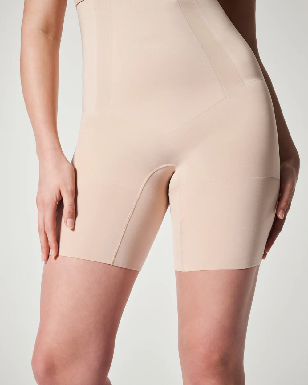 Spanx OnCore Sculpting High Waisted Mid-Thigh Short | Soft Nude