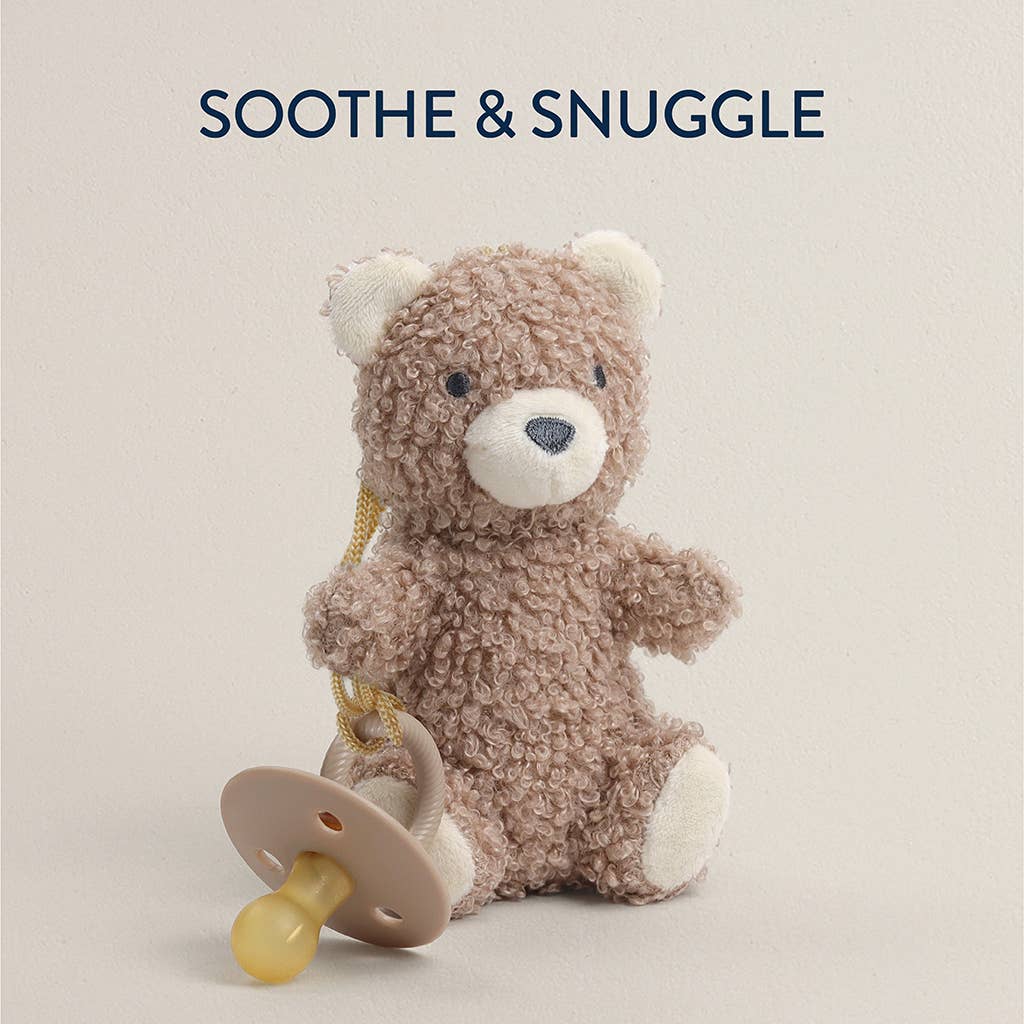 Bitzy Pal Natural Rubber Pacifier & Plush | Bear