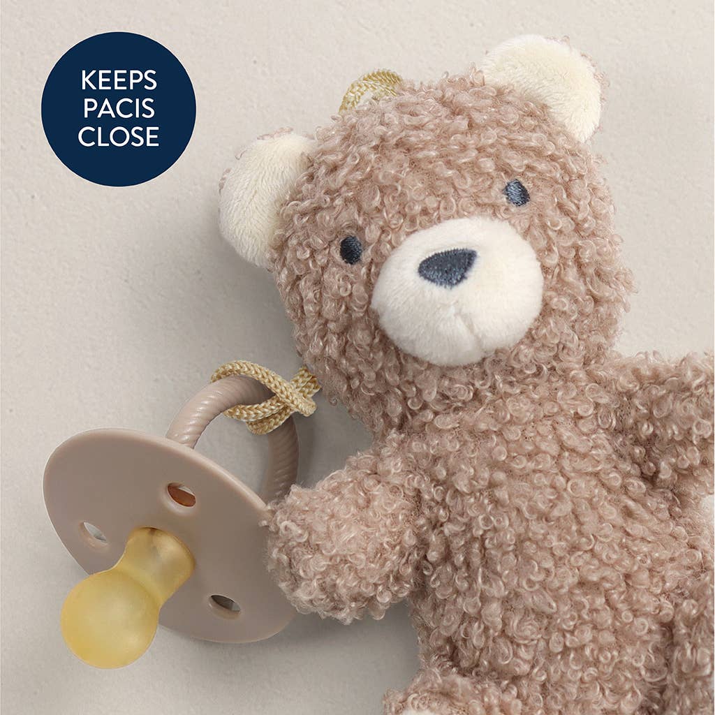 Bitzy Pal Natural Rubber Pacifier & Plush | Bear