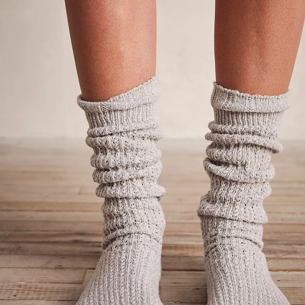 Staple Slouch Socks | Marled Grey