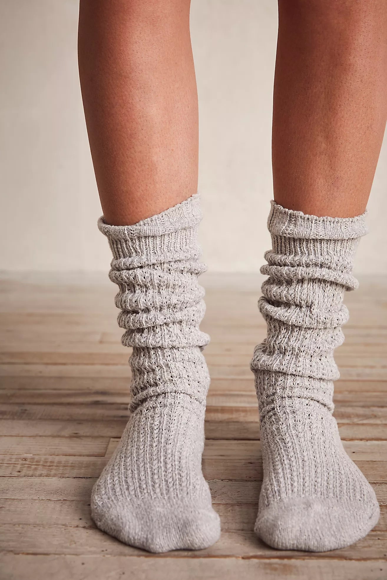 Staple Slouch Socks | Marled Grey