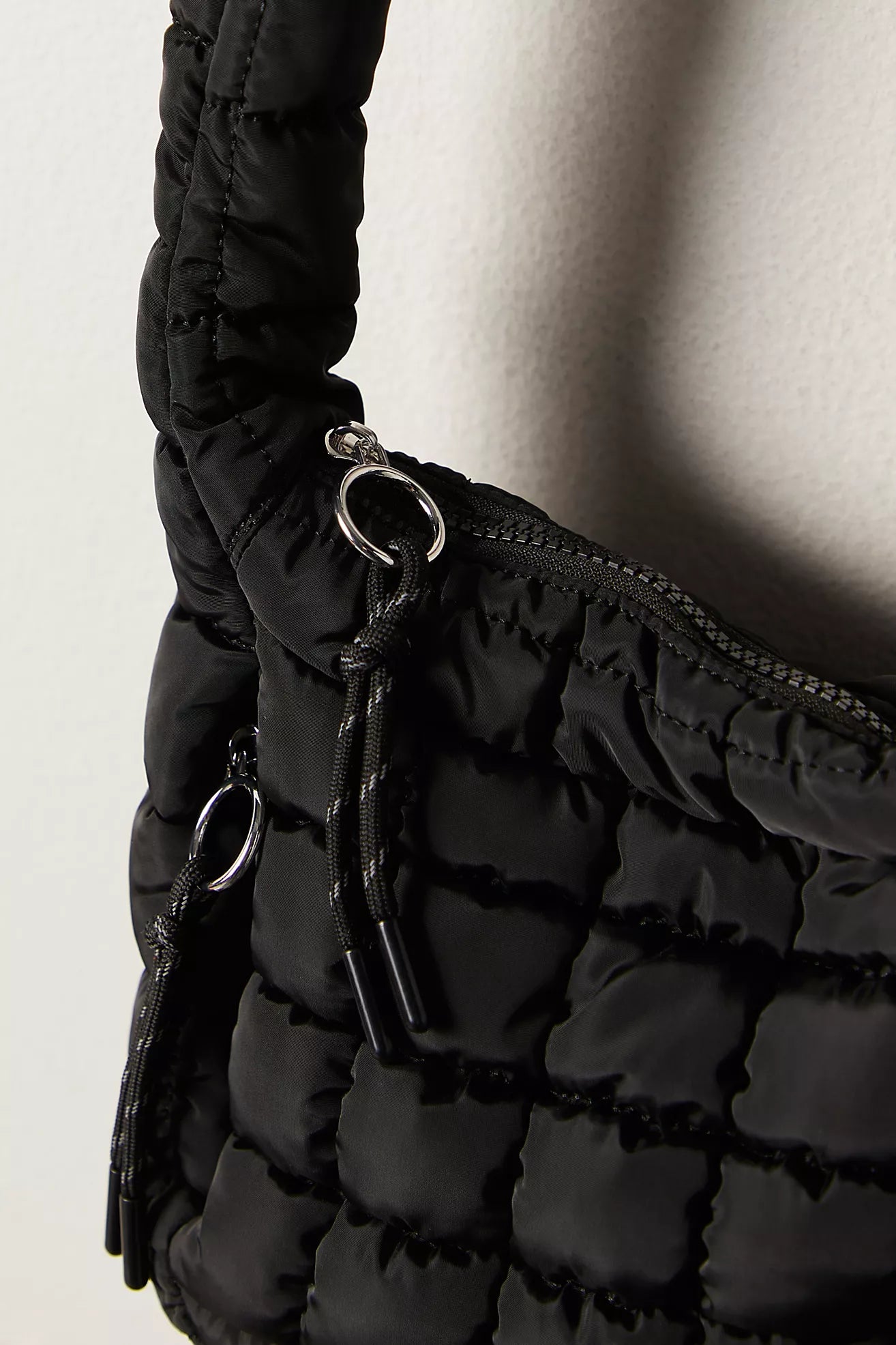 Quilted Baby Carryall Sling Bag | Black