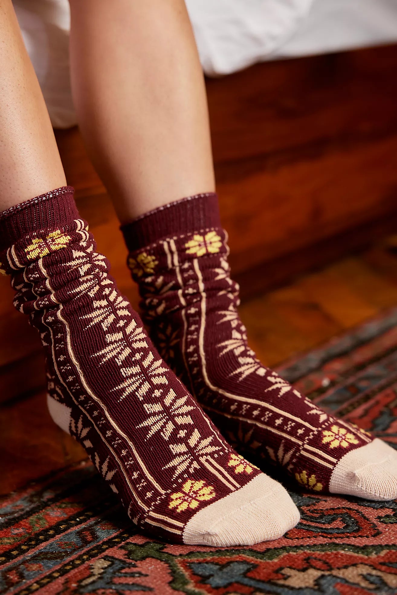 Nearly Nordic Sock | Burgundy