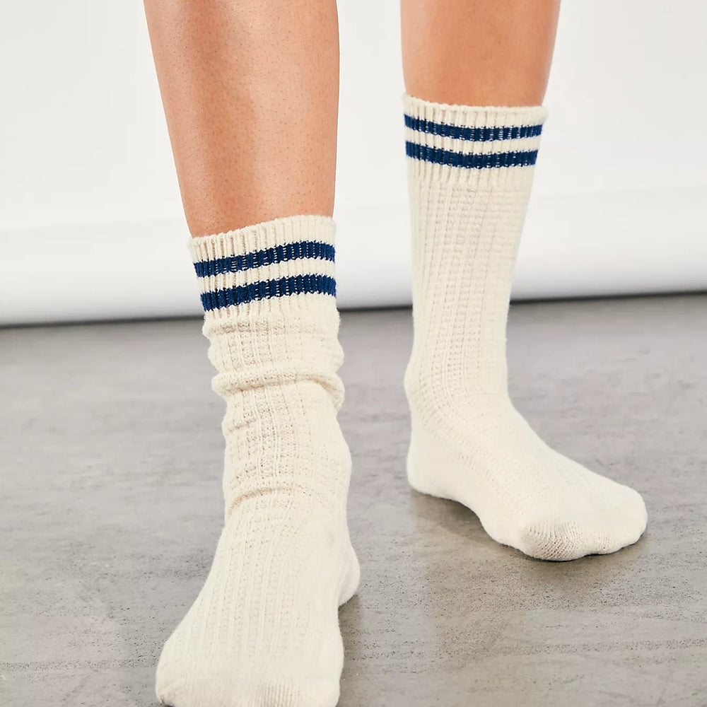 Jackson Cozy Stripe Socks | Classic Navy