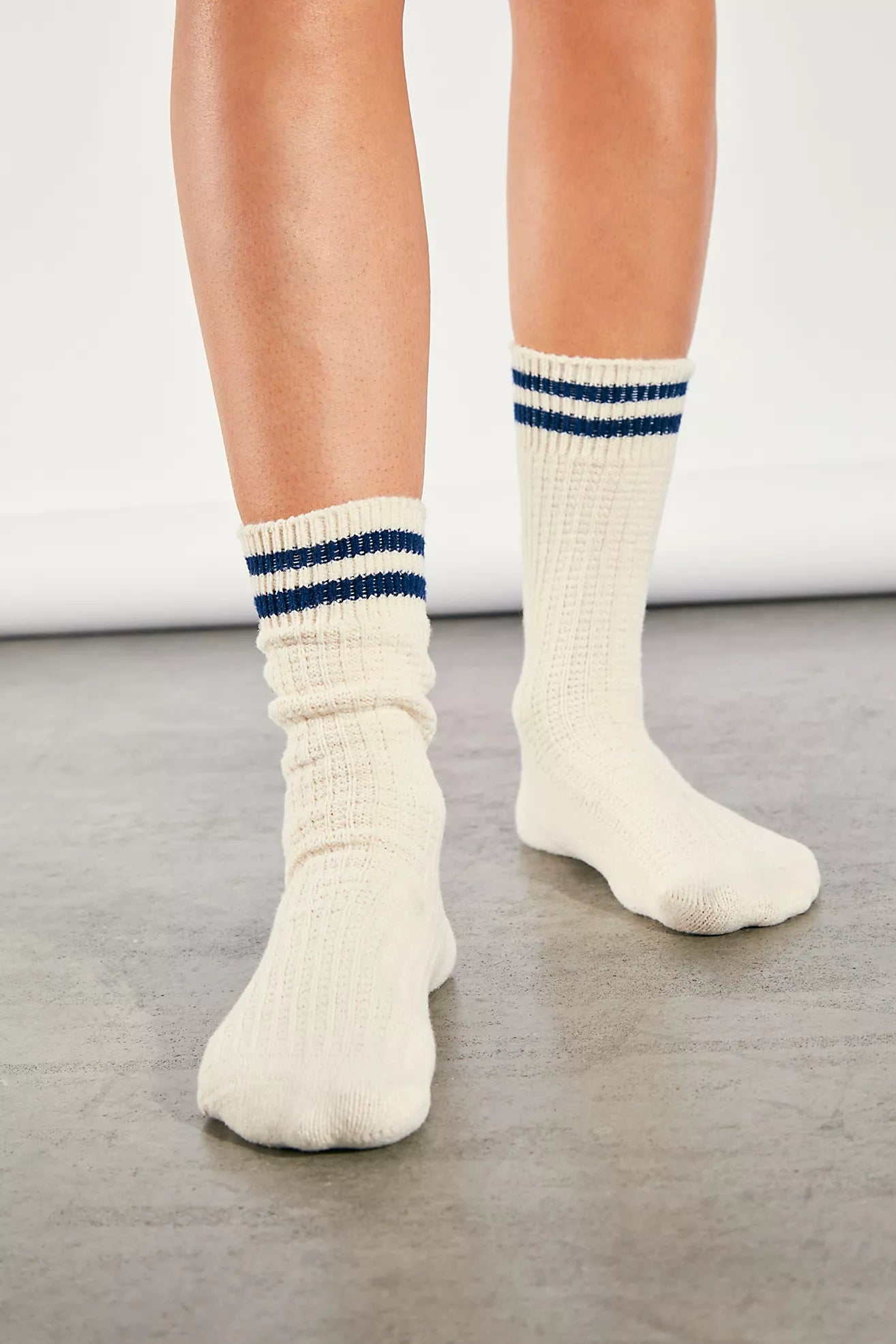 Jackson Cozy Stripe Socks | Classic Navy