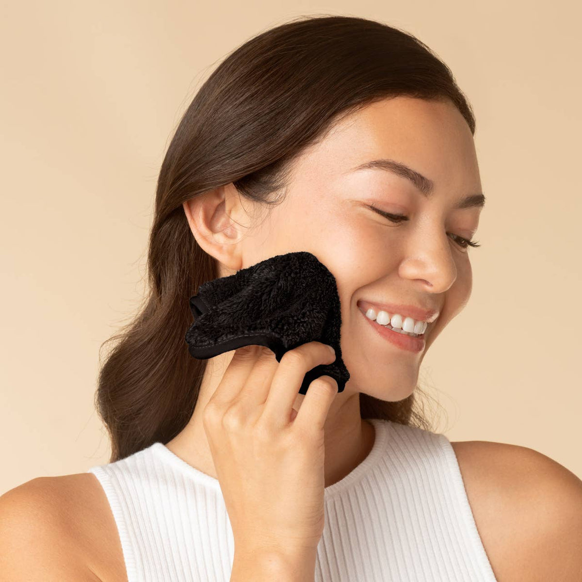 Microfiber Face Towels 3pc Set | Black